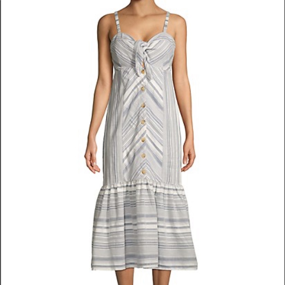 ✔️🎉HOST PIC🥳-RED CARTER Chambray Stripe Dress M